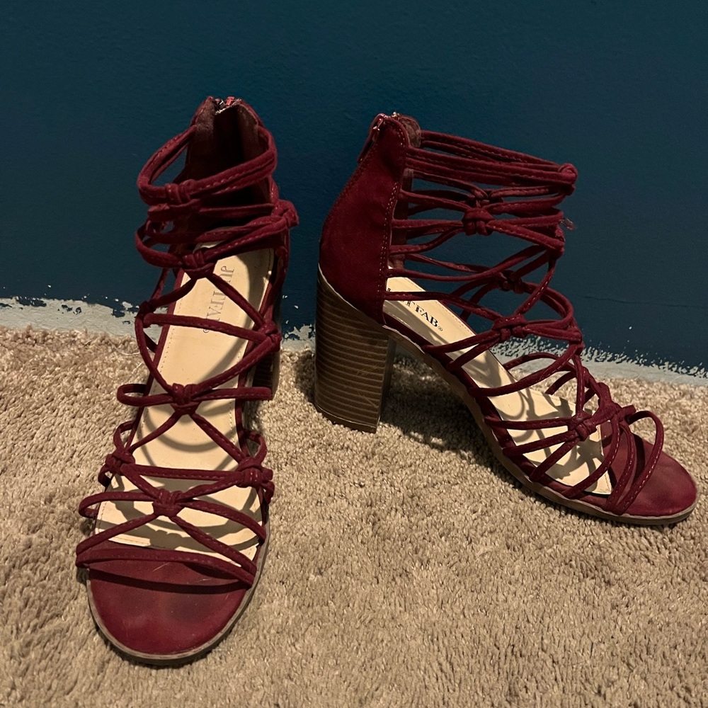 Faux Suede Heels